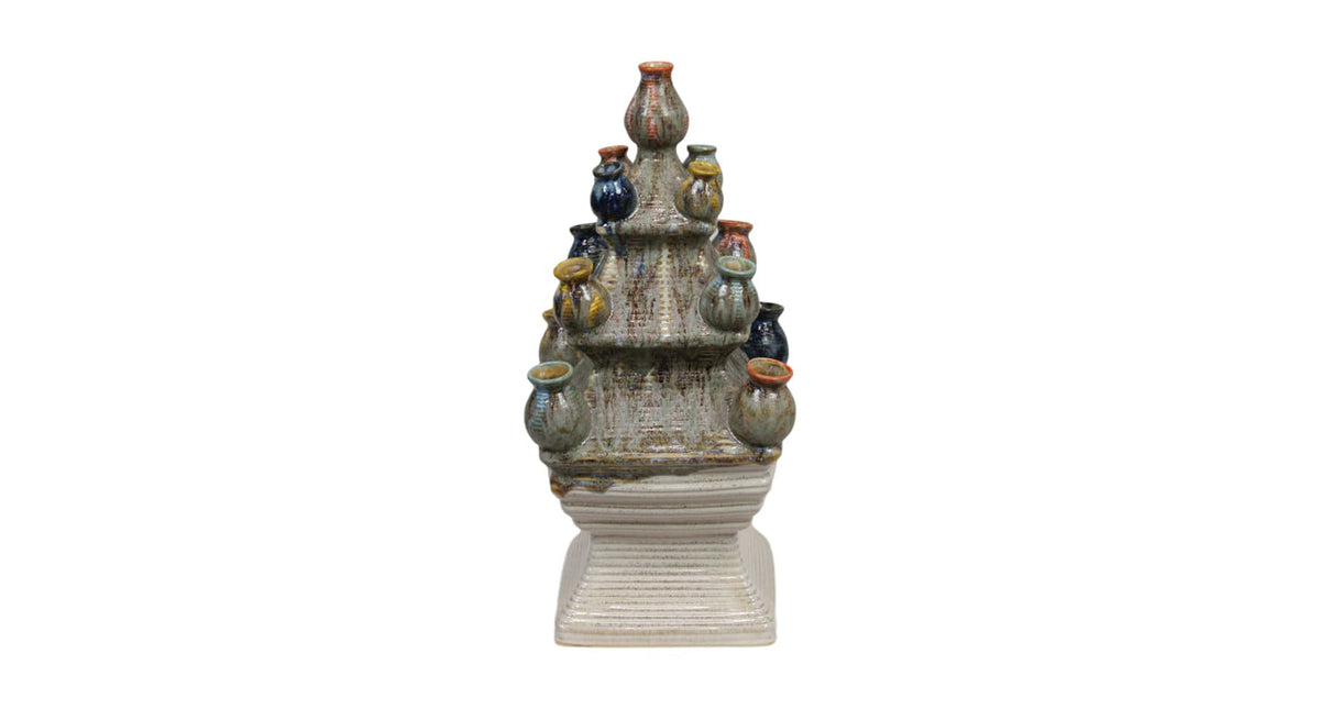Vase ceramic 25x25x54cm multi colors