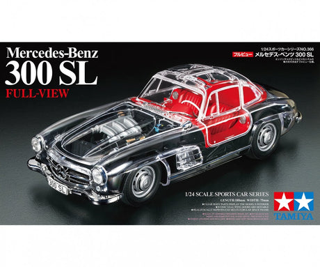 Model samochodu Tamiya - 24366 mercedes-benz 300sl - całkowicie przezroczysty - plastikowa wersja limitowana - 1:24 - model do sklejania