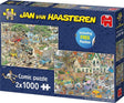 Jan van Haasteren - burza safari - puzzle 2 w 1 - puzzle 2 x 1000 elementów - układanka