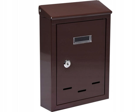Skrzynka na listy Vorel z 2 kluczami - brązowa - 285x200x60 mm