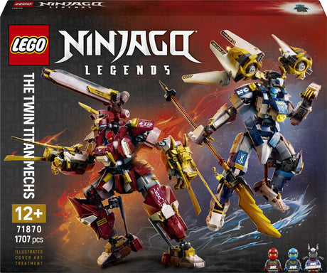 Zestaw Lego Ninjago — zestaw do budowania dwóch potężnych mechów dla dzieci z figurkami 71870