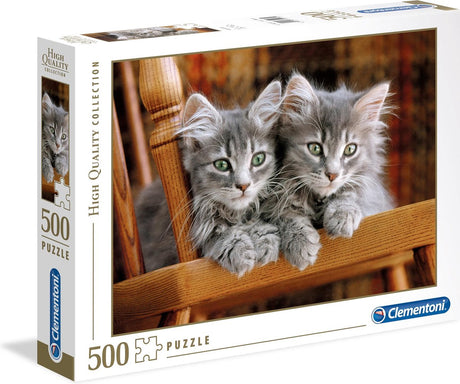 Clementoni - puzzle - 500 elementów - dwa kociaki - kolekcja wysokiej jakości - od 10 lat