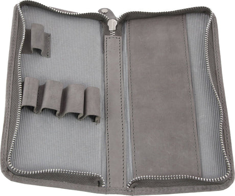 Etui na długopis Alassio - skóra myśliwska - szare - ju-2639