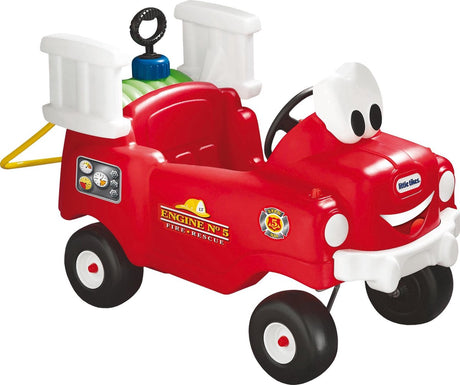 Przytulny wóz strażacki coupe Little Tikes z samochodzikiem natryskowym - czerwony