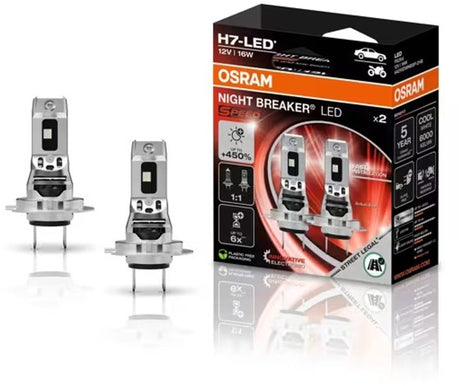 Osram night breaker speed led h7 64210dwnbsp-2hb set-450% !