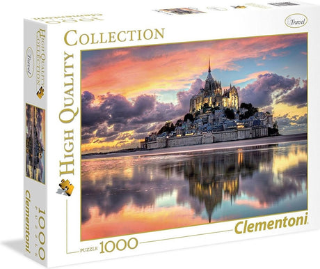 Clementoni - puzzle - 1000 elementów - le magnifique mont saint-michel - puzzle dla dorosłych - kolekcja wysokiej jakości