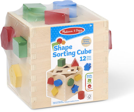 Melissa doug – wooden shape sorter – cube