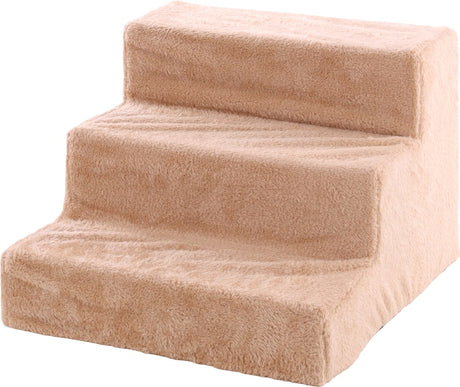 Schody dla psa Flaming – łatwy stopień – schody dla psa – stopień dla psa – schody dla psa 3 stopnie – 41x43x30 cm – beż