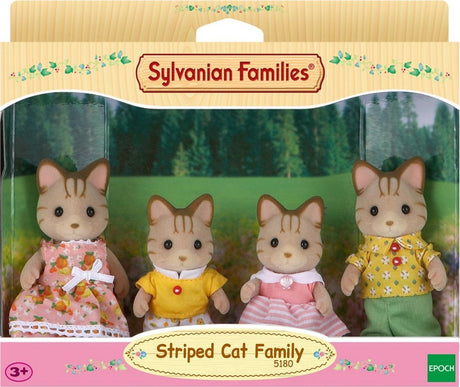 Sylvanian rodziny 5180 rodzina kotów w paski - aksamitne miękkie figurki