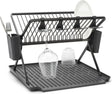 Brabantia sinkside afdruiprek - inklapbaar - met bestekhouder - dark grey