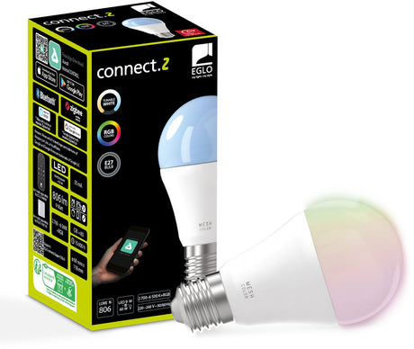 Inteligentna lampa LED Eglo connect.z - E27 - ø 6 cm - regulowane białe światło RGB - możliwość przyciemniania - Zigbee