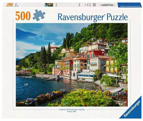 Puzzle Ravensburger Jezioro Como Włochy - układanka 500 elementów krajobraz.