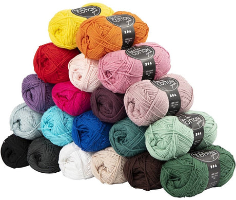 Firma Creativ https: www.cchobby.nl przędza bawełniana-rozmiar-8-4-l-170-m-zawartość-can-vary-diverse-colors-20x50-gr-1-box