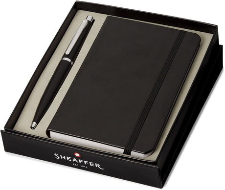 Długopis Sheaffer - vfm g9405 - czarny mat - zestaw upominkowy z notatnikiem A6