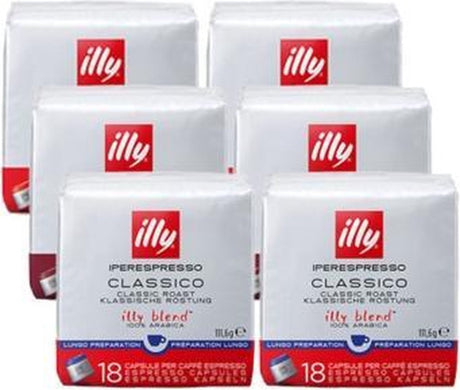 Illy - iperespresso kawa domowa Classico Lungo 6 x 18 kapsułek