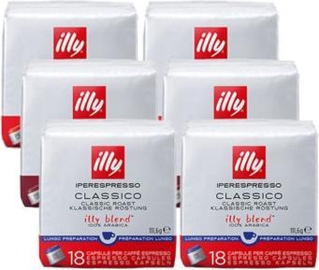 Illy - iperespresso kawa domowa Classico Lungo 6 x 18 kapsułek