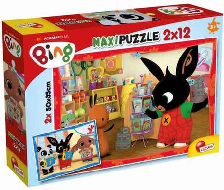 Lisciani bing puzzle maxifloor 2 x 12 - scuola!