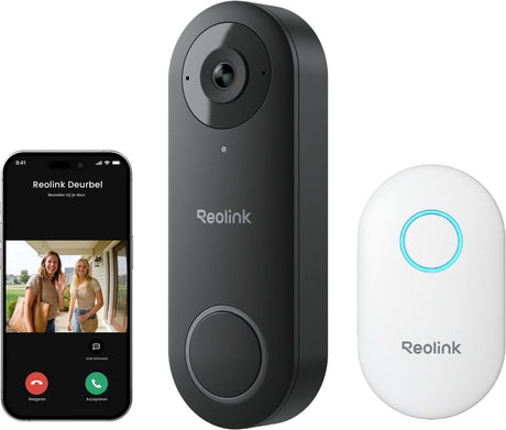 Wideodomofon Reolink d340w przewodowy do użytku na zewnątrz - 2k 5mp - panoramiczny 4:3 - dwuzakresowe WiFi - pamięć lokalna - dwukierunkowe audio - inteligentne wykrywanie - 1 szt. z dzwonkiem