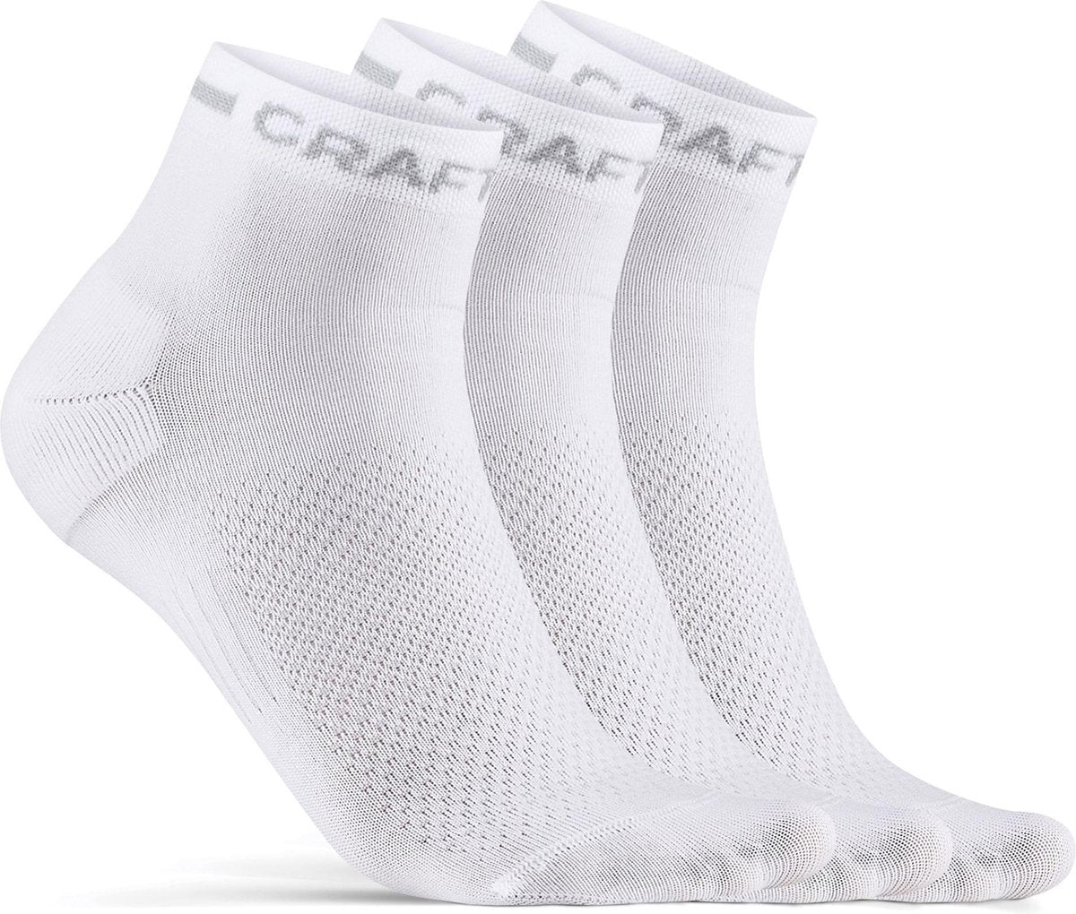 Craft Active Mid Sock 3-pak skarpet sportowych unisex - biały