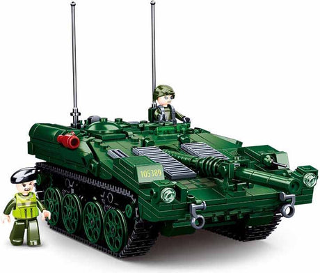 Główny czołg bojowy Sluban modelbricks strv 103 – zabawki konstrukcyjne – zestaw do budowania zawierający 692 klocki – m38-b1010 – od 8 lat