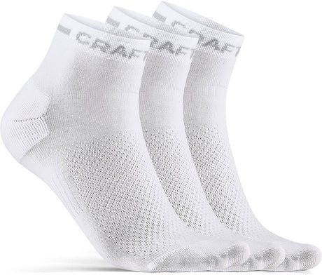 Skarpetki rowerowe Craft letnie unisex białe - skarpety Core Dry Mid 3-pak białe-34 36