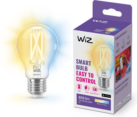 Żarówka Wiz - światło białe od ciepłego do chłodnego - inteligentne oświetlenie LED - oprawa E27 - 60W - przezroczysta - Wi-Fi