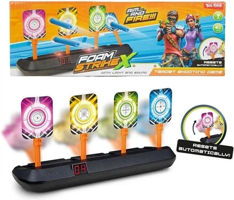 Toi-toys Foam strike x strzelanka do celu - zdobywaj punkty - z efektami dźwiękowymi - działa dla wszystkich pistoletów piankowych