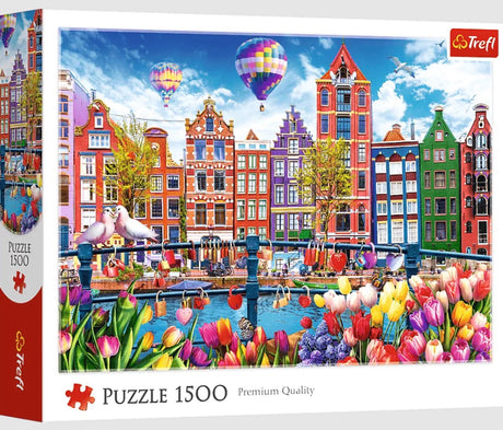 Puzzle Trefl kolorowe Amsterdam 1500 sztuk | 2 szt