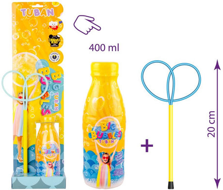 Tuban - zestaw - pierścień do baniek mydlanych mini motyl + płyn 400 ml