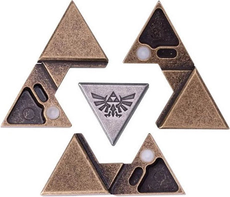 Huzzle iq-puzzel - zelda triforce - metaal - niveau 6