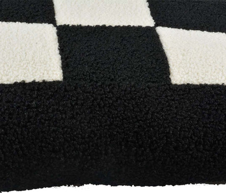 Coockoo hondenkussen cozy block zwart wit s-60x50x10cm s