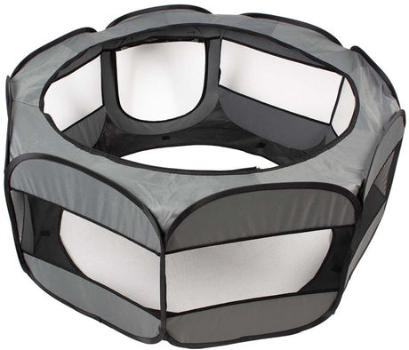 Duvo plus - składany kojec - jasnoszary - l - 120x45x51cm - łatwy w rozkładaniu