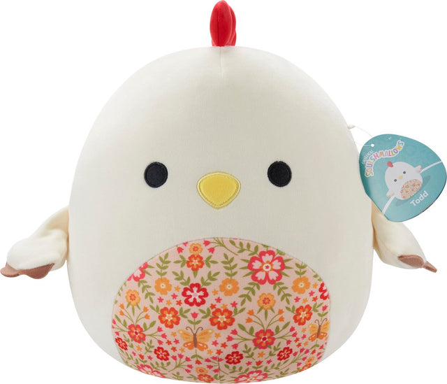 Squishmallows Todd-beżowy kogut z kwiatowym brzuchem 30cm plusz