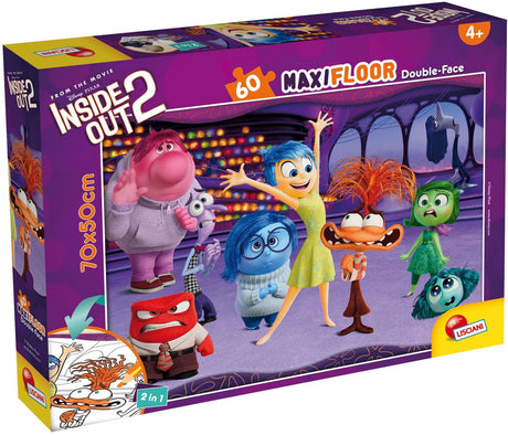 Lisciani - inside out 2 - podwójna twarz - puzzle maxifloor - 60 sztuk