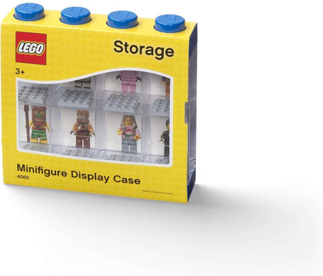 Lego - gablota - na minifigurki - 8 przegródek - możliwość układania w stosy - możliwość zawieszenia - prostokąt niebieski