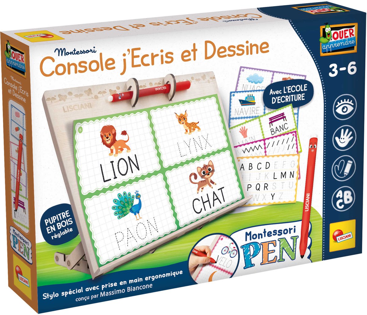 Lisciani Montessori Pen Consolle scrivo e disegno ed. francuski