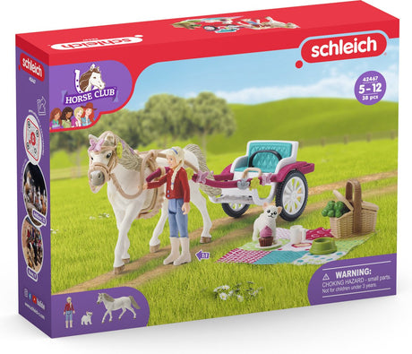 Zestaw figurek Schleich Horse Club - powóz na pokaz koni - zabawki dla dzieci dla chłopców i dziewcząt - od 5 do 12 lat - 33 części - 42467