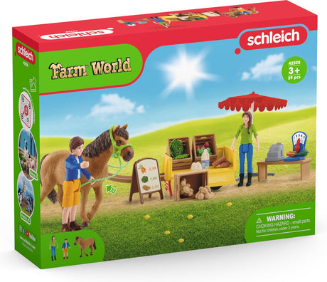 Schleich Farm World - mobilny stojak na farmę - zestaw figurek - zabawki dla dzieci dla chłopców i dziewcząt - od 3 do 8 lat - 27 części