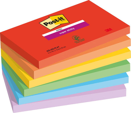 Karteczki samoprzylepne typu post-it 655-6ss-play wielokolorowe