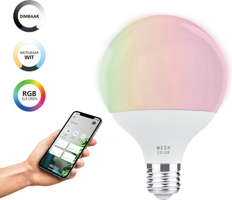 Inteligentna lampa LED Eglo connect.z - E27 - ø 9,5 cm - regulowane białe światło RGB - możliwość przyciemniania - Zigbee