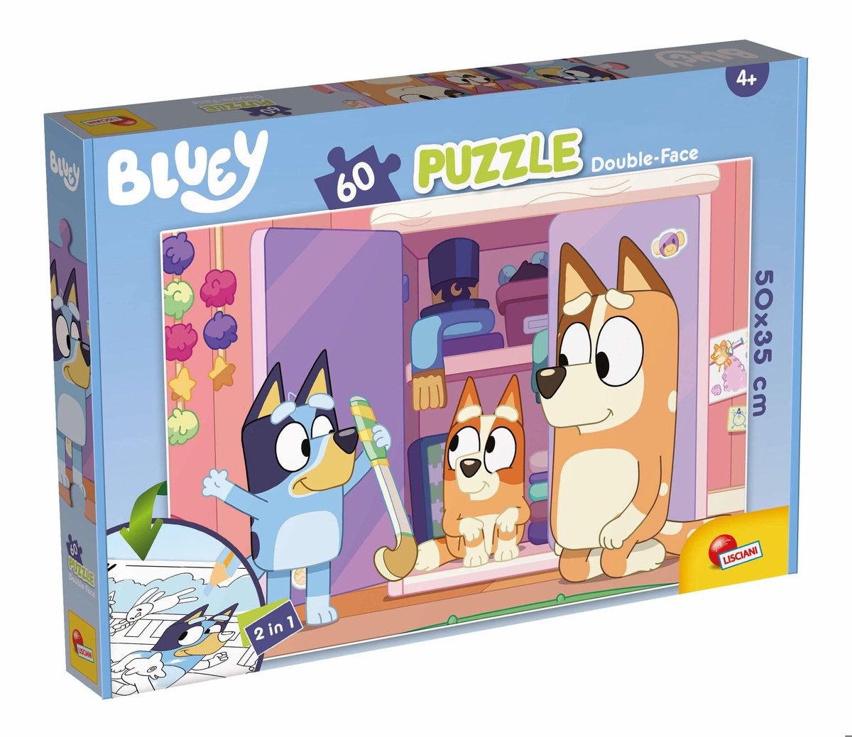 Lisciani - bluey - puzzle plus - 60 elementów
