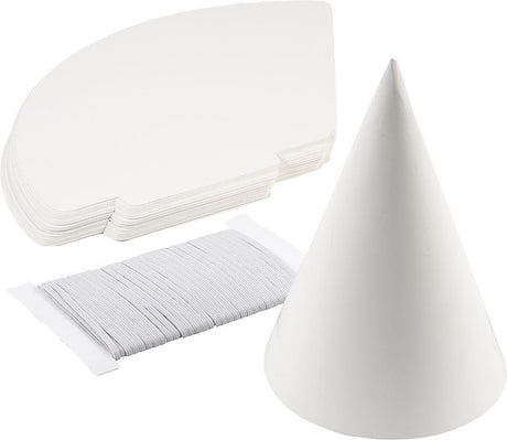 Creotime https: www.cchobby.nl stożek-h-23-cm-d-16-5-cm-230-gr-biały-50-piece-1-box