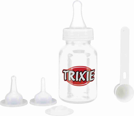 Zestaw butelek do karmienia Trixie - 120ml - 3x smoczki silikonowe - do ręcznego karmienia szczeniąt i kociąt