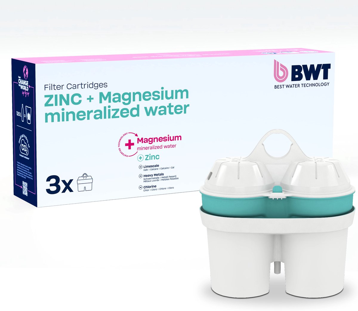 Bwt - zinc + magnesium mineralized water 3 pack