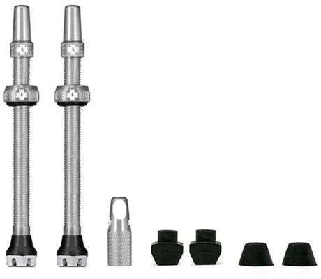 Zestaw zaworów do zastosowania bezdętkowego Muc-off v2 44 mm, srebrny