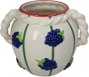 Hd collection vaas druif aardewerk 18x14,3x13,2cm