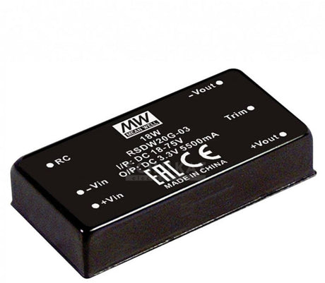 MW mean well rsdw20h-12 dc konwerter dc 1,67 a 20 w liczba wyjść: 1 x zawartość 1 szt.
