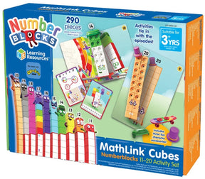 Zasoby edukacyjne Mathlink® kostki numberblocks® 11-20 zestaw ćwiczeń - 3+