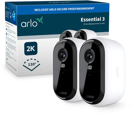 Arlo essential3 2k kamera bezpieczeństwa - 2 kamery IP