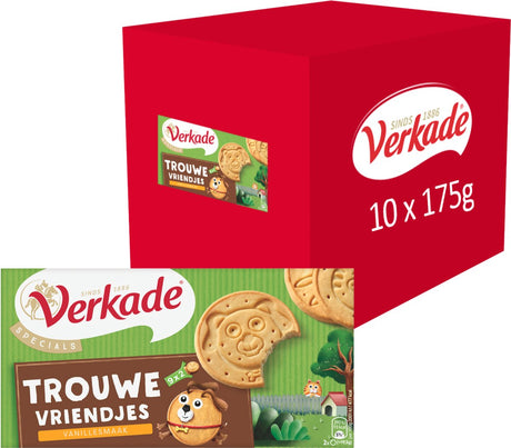 Ciasteczka waniliowe lojalnych przyjaciół Verkade - 10 x 175 gramów